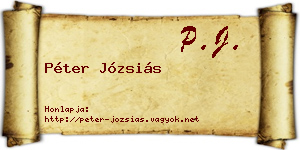 Péter Józsiás névjegykártya