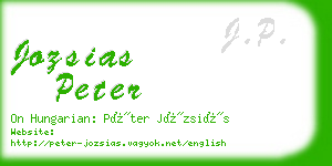 jozsias peter business card